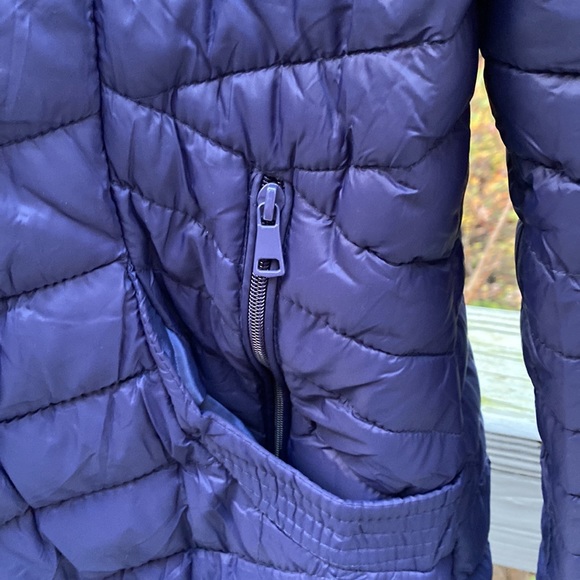 Gran Oriente Navy Blue Quilted Jacket w Scalloped Front Snap/ Zipper Size XL - Picture 6 of 12